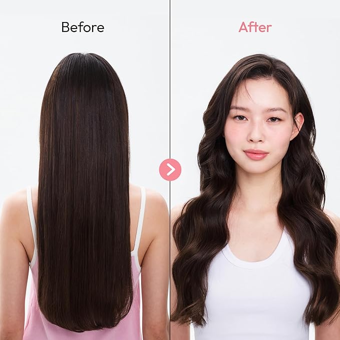 VODANA Professional GlamWave Ceramic Curling Iron, Long-Lasting Natural Curls, Instant Heat, Hair Curler, Curling Wand, Available in USA (1.4 inch, Pink)
