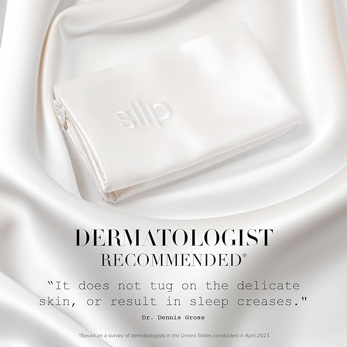 slip The Original Queen Pure Silk Pillow Case - 100% Pure 22 Momme Mulberry Silk - Queen Size Standard Pillow Case - Anti-Aging, Anti-BedHead, Anti-Sleep Crease, Seabreeze (20" x 30")