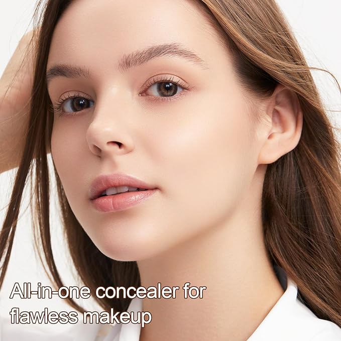 2Pcs Contour Concealer Stick, Full Coverage for Dark Circles,Liquid Multi-Use Faced Concealer,Waterproof Lightweight Natural Makeup