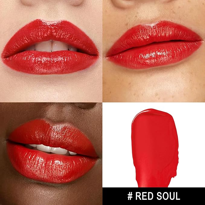 MAKI YIKA 3Pc Moisture Lipsticks for Women Nude Pink Red Lipstick Hydrate Tinted Lip Balm for Dry Cracked Lips Glossy Lip Color, MA55/62/63