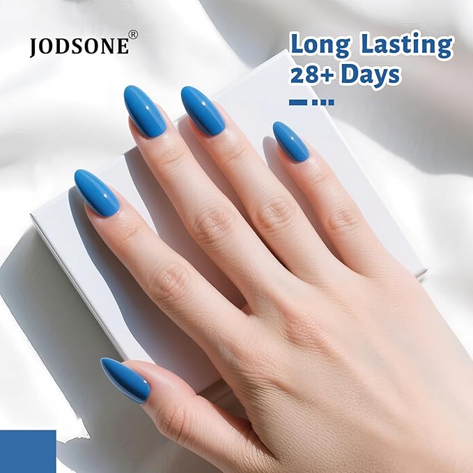 JODSONE Blue Gel Nail Polish 10ml Soak Off Vibrant Blue Nail Color Salon Quality Long-Lasting Beginner Friendly Low Odor Vegan & Cruelty-Free Need U V Lamp Curing