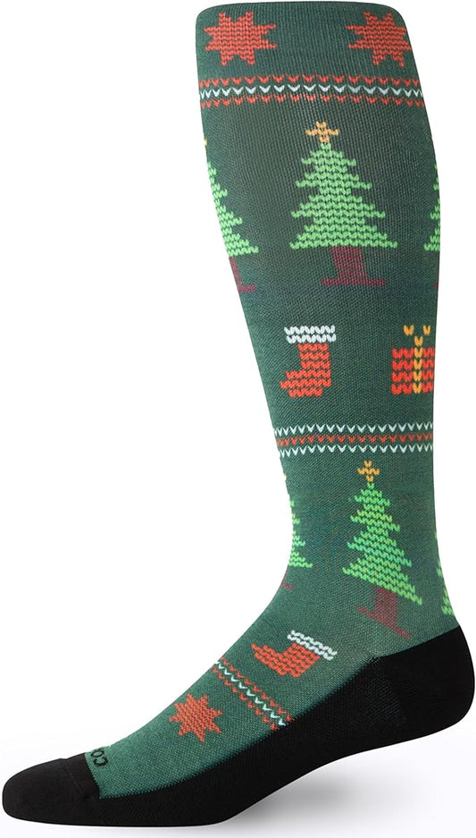 Comrad Nylon Knee High Socks - 15-20mmHg Graduated Compression Socks - Soft & Breathable Support Unisex Socks