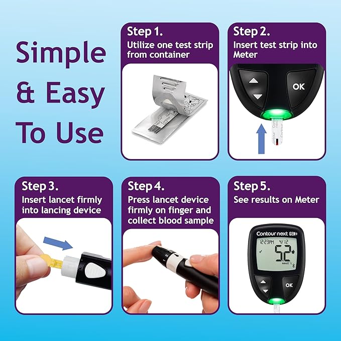Contour Next Blood Glucose Test Strips for Diabetes – 70 + 35 Count (2 Pack, Total 105) - Accurate, No Coding, Second-Chance Sampling, Compatible with All Contour Next Meters for Easy Blood Sugar Test
