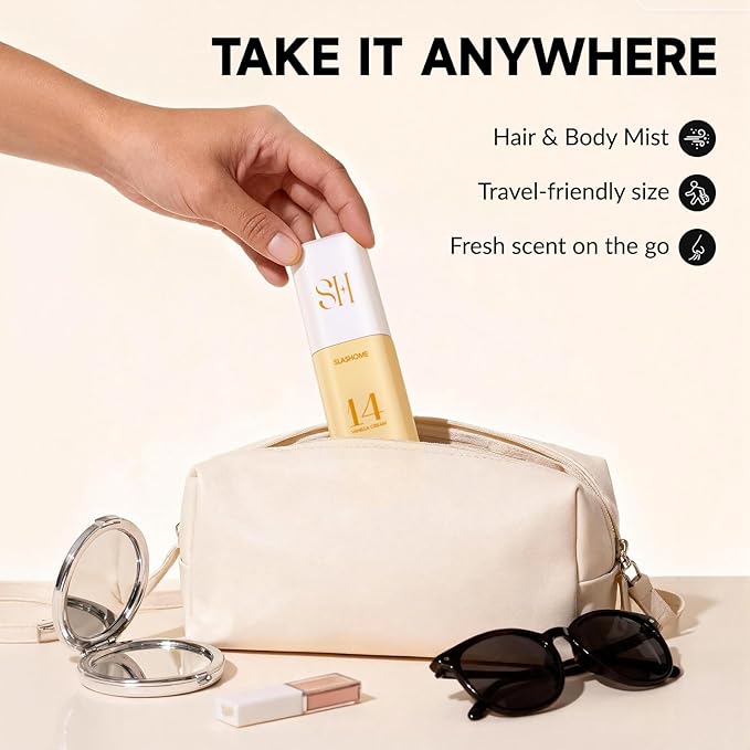 slashome Hair Perfume for Women, Alcohol-Free Vanilla Cream Hair & Body Mist, Lightweight Long-Lasting Fragrance for Hair, Wigs, Body & Fabric, Birthday & Valentine’s Day Gift, 100ml / 3.38 fl oz