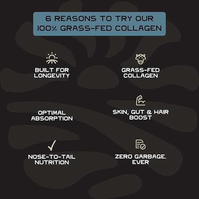 Lineage Provisions 100% Grass Fed Collagen Powder UNFLAVORED – Hydrolyzed Bovine Collagen Peptides with Trachea, Scapula, Eggshell Membrane – Collagen Protein Powder with Vitamin C – 30 Servings