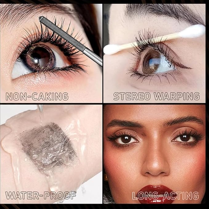 Zkyo Steel Tube Eyelash Prime𝐫, Eyelash Primer,Tubular Eyelash Primer,WaterproofLong Curling Mascara,Natural And Non-Smudged, Hydrofix Fiber Mascara (2PCS* Brown)