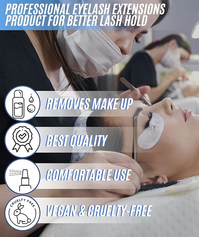 STACY LASH Eyelash Extension Primer (1.35fl.oz/40ml) /Protein Oil Remover/Increase Adhesive Bonding Power Retention/Pretreatment for Individual Semi Permanent Extensions Glue Supplies