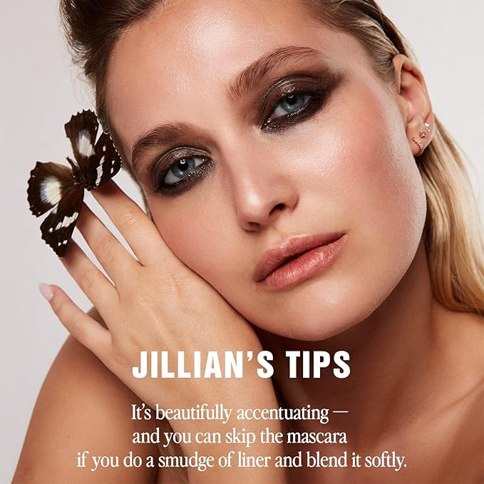 Jillian Dempsey Khol Eyeliner: Clean, Waterproof Eyeliner Pencil with Built-In Smudger for Effortless Blending – Rich Pigment, Cruelty-Free, Black Sapphire