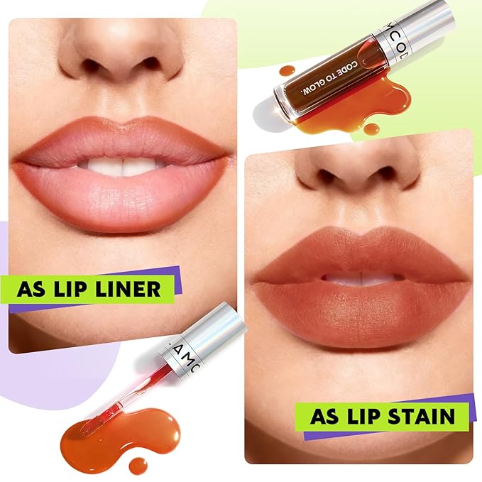 Glam Code Wipe-Off Lip Gloss, Non-Sticky Lip Stain Highly Pigmented Matte Lip Tint Waterproof Transfer-Resistant Long-lasting Lipstain Lightweight - 04# Caramel