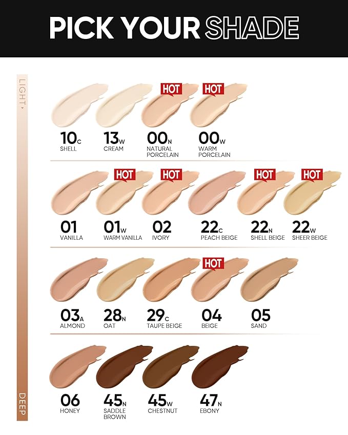 Full Coverage Cushion Foundation #00N Natural Porcelain| Satin Glow Finish, Oil-Control & Waterproof, Buildable Tattoo Cover Cushion for All Skin Types