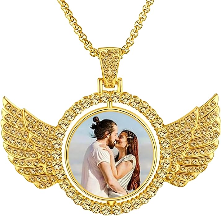 CLYLIFE Picture Necklace Personalized Photo,Custom Disc/Heart Pendant for Men Women Dad Mom Customized Necklace with Chain Photos Memorial Gifts for Mother's Day, Birthday, Anniversary