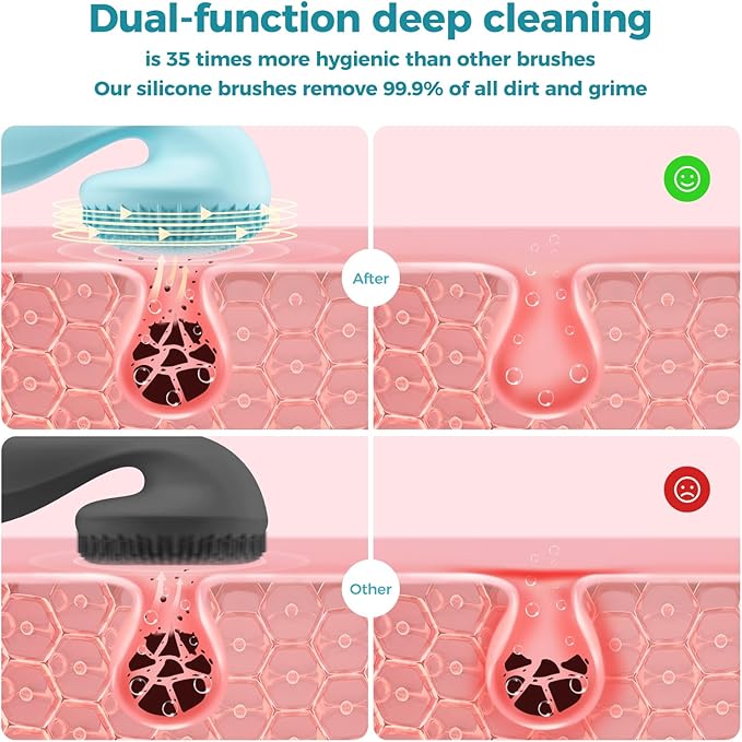 Face Scrubber Facial Cleansing Brush Rotating Magnetic Beads & Massage Cleaning Electric Face Scrubber, Waterproof and Rechargeable Exfoliating Face Scrubber Brush