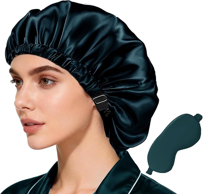 2Pcs Hair Bonnets For Sleeping Satin Bonnet Silk Bonnets For Women Silky Night Caps Womens Curly Hair Sleep Cap