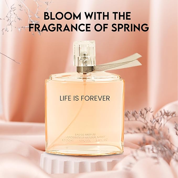 AFLUXE Women's Perfume Combo Set Milano Women&Life is Forever Floral Fruity Fragrance Eau De Parfum Elegant 100ml Bottle Natural Spray Each for Daily Used