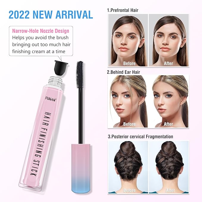 SUOFEIYA Hair Finishing Stick 1 Pack, Flyaway Feel Stick Hair, Small Broken Hairs Finishing Cream, Non-Greasy and Non-Sticky
