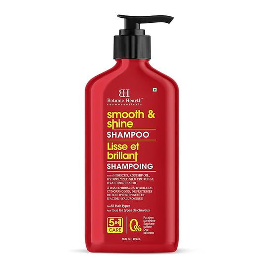 Botanic Hearth Hibiscus Shampoo Infused With Rosehip Oil, Hydrolyzed Silk Protein & Hyaluronic Acid Clarifying Shampoo To Smooth, Add Shine & Strengthen Hair| For All Hair Types, 16 Fl Oz