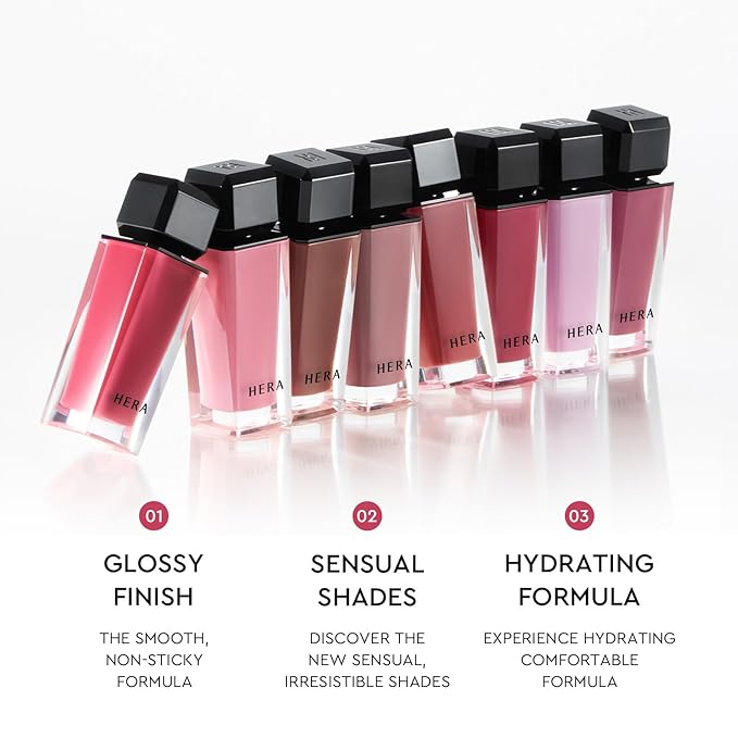HERA Sensual Nude Lip Gloss #422 LINGERIE [Featured on JUST MAKEUP] | Volumizing Sheer & Glossy Finish, Non-sticky, Moisturizing and Hydrating, Korean Makeup, 0.17 oz. (5g)