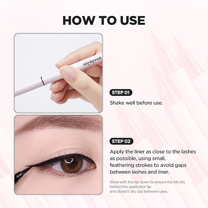 lilybyred AM9 to PM9 Survival Penliner | Korean Waterproof Liquid Eyeliner, 0.1mm Ultra-Fine Brush, Highly Pigmented, Quick-Dry, Smudge-Proof, Long-Lasting, Precision Line, 0.021 oz. (02 Matt Brown)