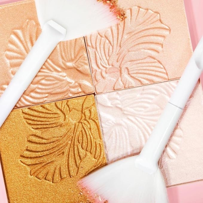 wet n wild MegaGlo Highlighting Powder, Highlighter Makeup, Shimmer Glow, Pink Rose Gold Bloom Time