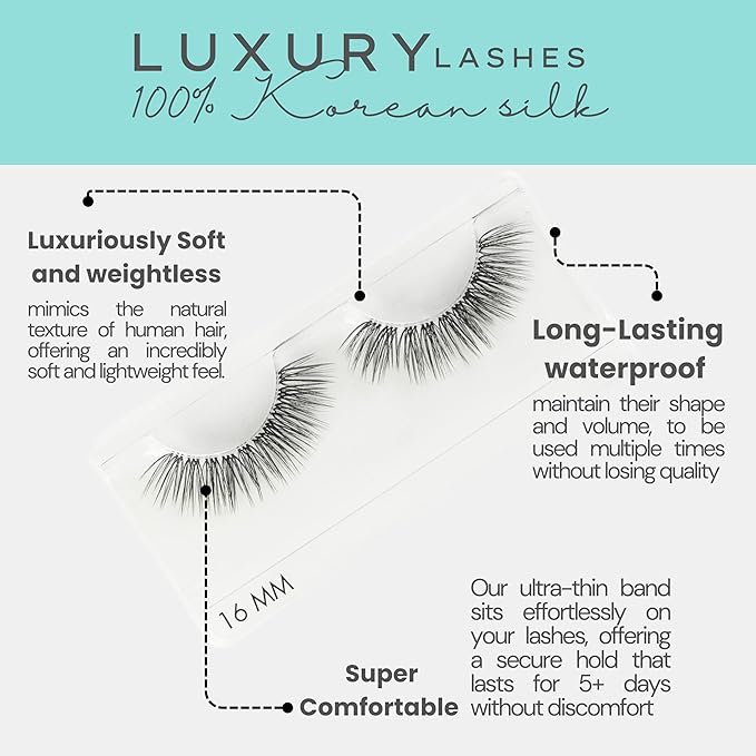 GAZELLE Luxury Mermaid Wet Look Natural Lash Clusters 10mm – Wispy Eyelash Clusters, High Volume Glossy Finish, Korean Silk PBT, DIY Application