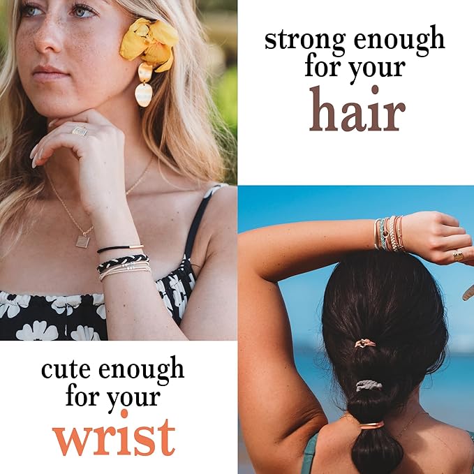 K'lani Hair Tie Bracelets for Women - Elastic Hair Bands That Double as Stylish Jewelry - Inspire - Medium