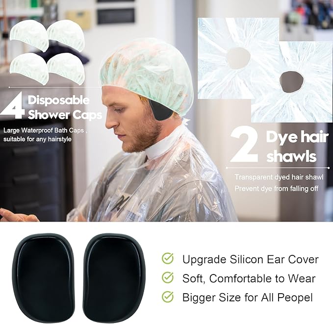Svjetiq 21Pcs Hair Dye Kit Professional Hair Coloring Products with Hair Dye Brush, 350ml Hair Color Bowl, Hair Clips, Applicator, Earcover for Salon Bleaching & Hair Coloring at Home