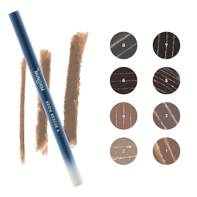 Brow Rescue Eyebrow Brush & Pencil for Men - Shape, Define & Fill In - Brow, Beard & Sideburn Filler Pen - Long-Lasting Formula (Umber)