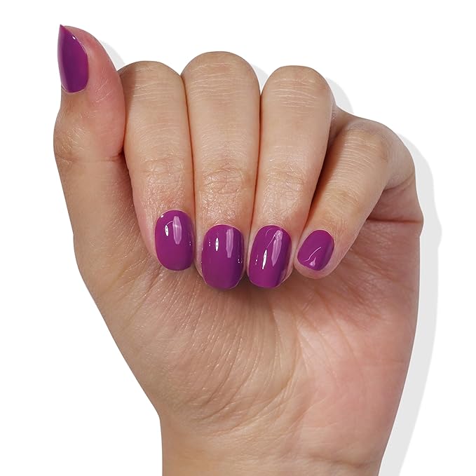 LONDONTOWN UV/LED Gel Nail Polish - Long Lasting, Chip Resistant High Shine Color - Glossy Deep Ultraviolet, Violet Hibiscus, 12ml/.40fl oz