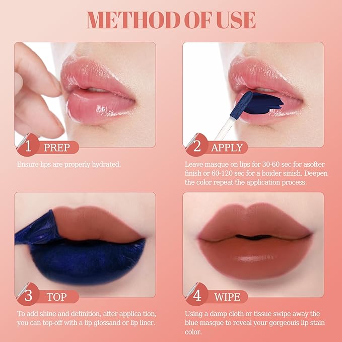 Lip Stain Peel Off & Wipe-Off, Long Lasting Waterproof Lip Tint, Smudge Proof, Transfer Resistant, Easy Wipe Finish, High Pigment Matte Lip Color, All-Day Kiss-Proof Lip Makeup 03#