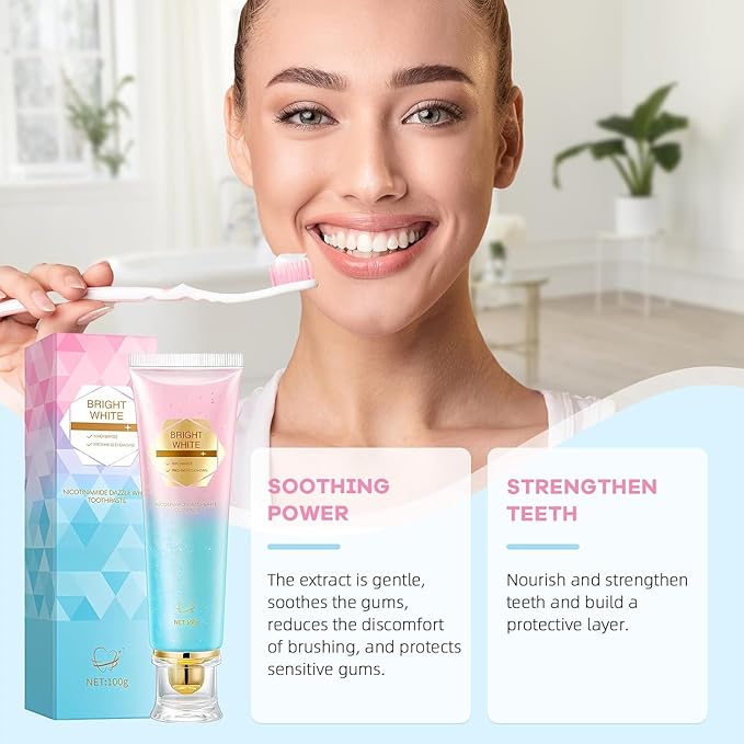 Niacinamide Whitening Toothpaste, Niacinamide Intensive Whitening Toothpaste, Enamel Protection & Long-Lasting Fresh Breath, Stain Removal - Daily Use for Improves Gum Health, Deep Cleaning Care (1)