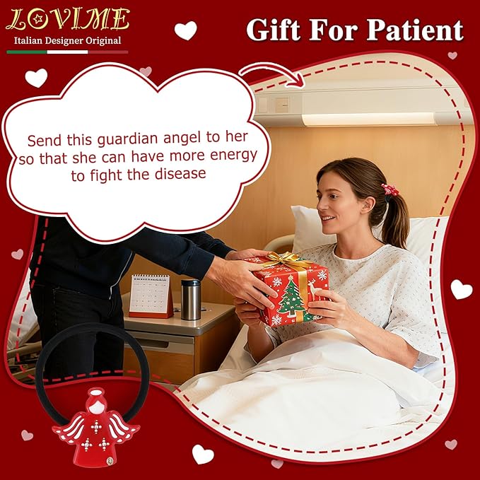 Get Well Soon Gifts for Women After Surgery Recovery for Women, "Guardian Angel" Hair Ties Thinking of You Cancer Care Gifts for Sick Friends Feel Better Encouragement Comfort with Gift Box