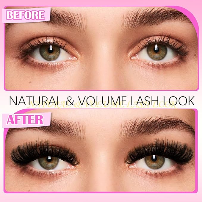 YIDUO Lashes Clusters Kit 200D Volume EyeLash Clusters 12-22MM D Curl Wispy Lashes Extensions Kit 180pcs Thick Individual False eyelashe Extension with Bond and Seal |Tweezers |Removers |Eyelash Brush