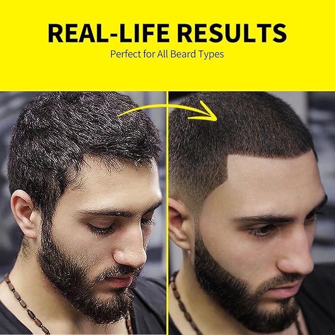 SEVICH Beard Pencil Filler for Men Black 2-Pack,4-Tip Beard Pen Instantly Fills Sparse Areas & Covers Gaps, Waterproof & Sweat-Resistant,Natural Look,Value Bundle