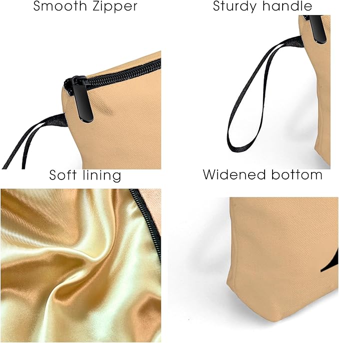Women Birthday Unique Bride to be Bridal Shower Initial Gifts for Mom Sister Friend Her Teacher Aunt Makeup Cosmetic Bag with Mirror Mothers Day Christmas Graduation T