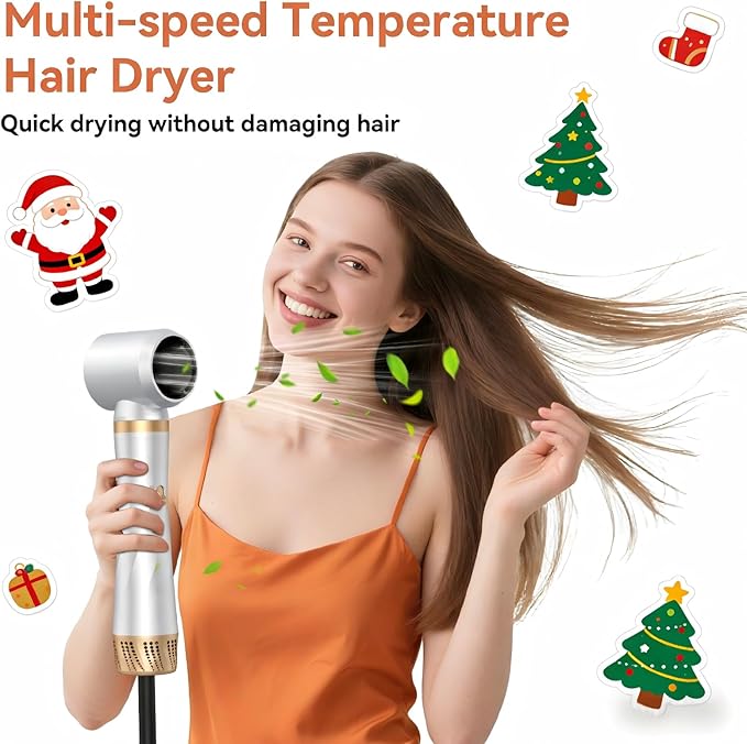 5 in 1 Hair Dryer Brush, Upgrade Blow Dryer Brush Air Curler Air Curling Wrap Styler, Fast Drying & 3 Adjustable Temperatures Hot Air Brush,Detachable Hair Styling Set for Drying Curling Straightening