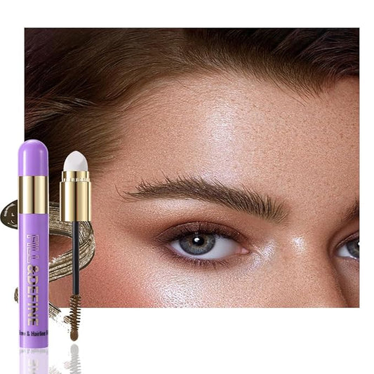 JUAAZIN 3 In 1 Hair Color Concealer Stick - Temporary Gray Hair Cover Up, Root Touch Up Hair Mascara with Precision Applicator, Waterproof Long Lasting for Eyebrows Beard Hairline 04# Light Brown