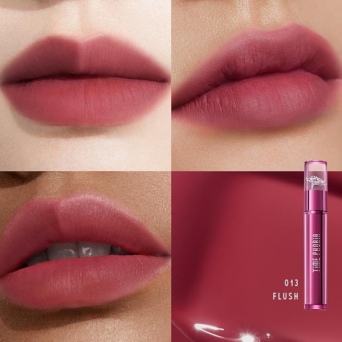 Altera Blurring Lip Tint 013 Flush, Medium Pink Glossy to Soft Matte Finish, Blur Lip Lines, Weightless No-Sticky Airy Velvet Texture, Vibrant Hydrating Long-Lasting Lip Makeup