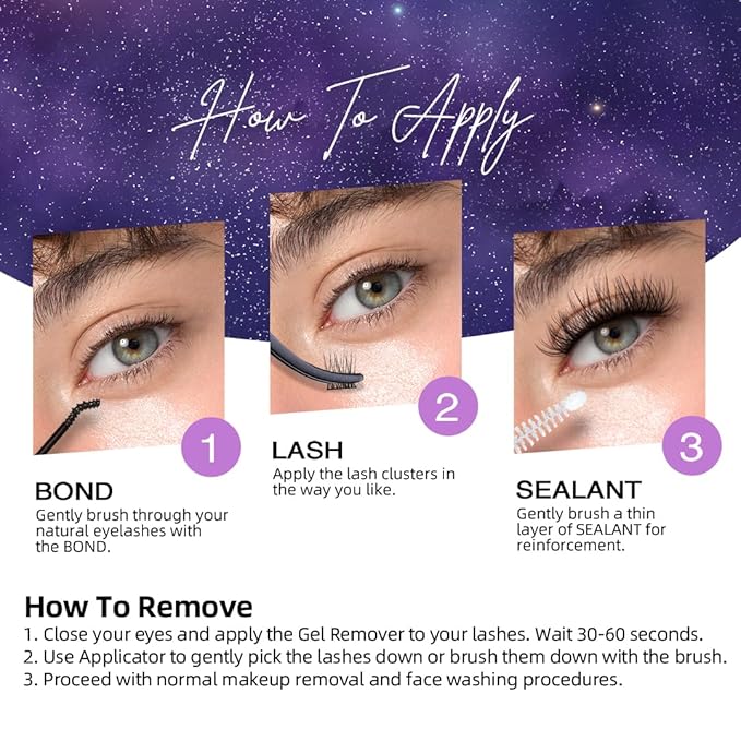THINK SHOW 280PCS Lash Clusters Kit - 30D & 40D Volume Lashes Clusters, 9-16mm Wispy and Natural Lash Clusters, Easy Apply at Home, Reusable & Cruelty Free Cluster Eyelash Extensions