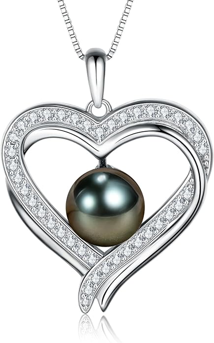 NONNYL Mothers Day Gifts for Mom, Wife, Women - Tahitian Black Pearl Necklaces, Fine Jewelry for Anniversary, Birthday, Valentine's Day