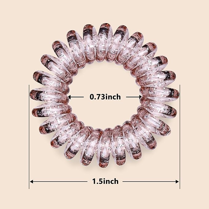 18pcs Spiral Hair Ties for Women – Hair Ties No Damage, Ponytail Holders for Thick and Thin Hair – Creaseless and Dent-Free Coil, Ideal Gifts for Women.