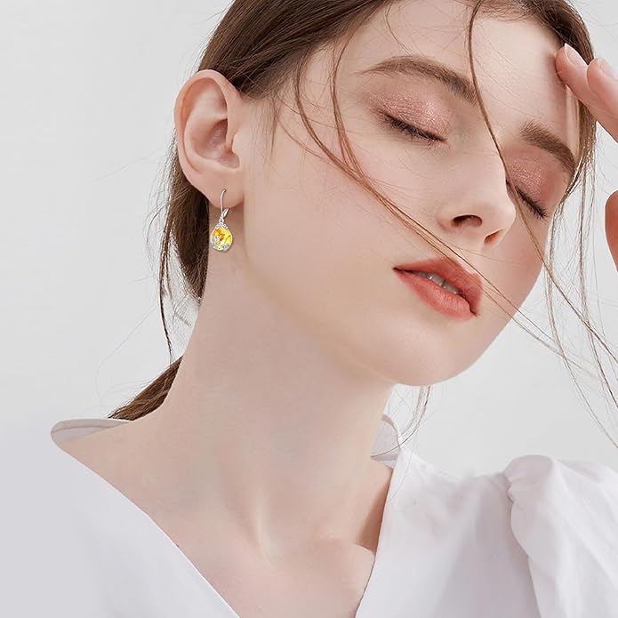 POPLYKE Celtic Filigree Teardrop Drop Dangle Earrings Sterling Silver Leverback Earrings Jewelry for Women