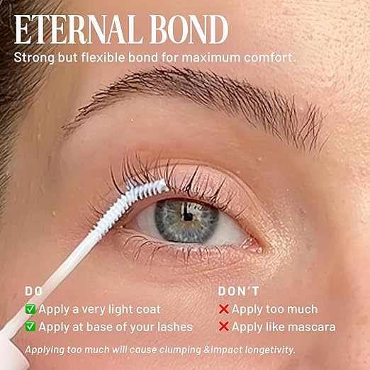 Lilac St - Eternal Bond (Clear) - Lash Cluster Glue - Mini Mascara Wand Applicator - Strong & Flexible Hold - Waterproof - Sensitive Eyes Safe - Cruelty Free, Vegan, Women Founded - 0.16fl oz