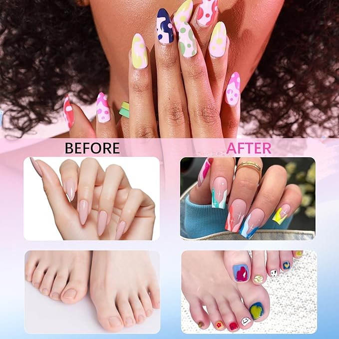 MKNZOME 12 Color Nail Art Pens for Painting Nails, 0.7 MM 2026 Fluorescent Nail Polish Pens Drawing Point Liner Acrylic Painted Pen Kit, DIY Design Manicure Tools Christmas Gifts
