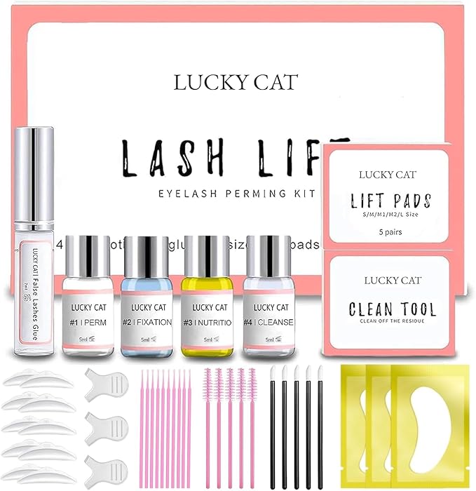 2025 Lash Lift Kit, Professional Eyelash Perm Kit, Easy for Beginner Achieve Curling and Lifting Lash, Suitable for Salon & Home DIY