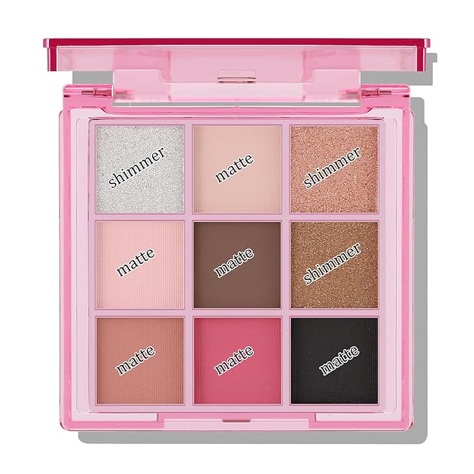 Boobeen 9 Colors Eyeshadow Palette - Matte and Shimmer Makeup, Highly Pigmented Creamy Eye Shadow Powder, Create a Neutral Eye Look, Long Wearing，Easy to Build Dramatic Glamour Looks