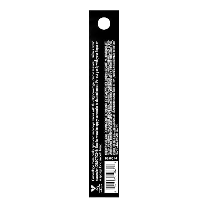 e.l.f. 16HR Camo Concealer, Full-Coverage, Highly-Pigmented Face Concealer With A Matte Finish, Crease-proof, Vegan & Cruelty-Free, Medium Neutral