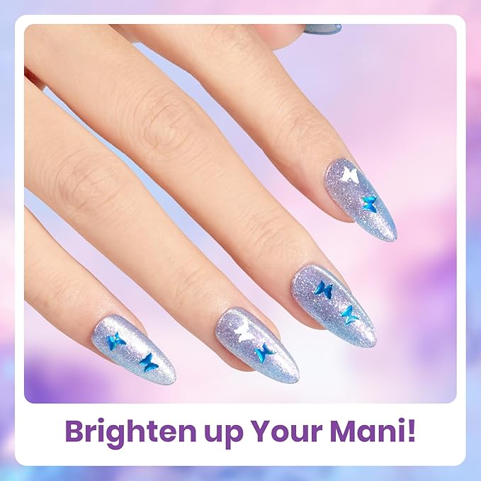 Beetles Gel Nail Polish Set - Dreamscape Wander 6 Colors Baby Purple Blue Glitter Shimmer Cat Eye Gel Polish Soak Off UV LED Nail Gel Home Gifts for Women Manicure DIY Nail Art