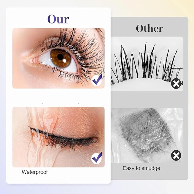 Zkyo Steel Tube Eyelash Primer, Eyelash Primer,Small Steel Tube Mascara,Waterproof Long-Lasting 3D Curling Eyelash With No Flaking, Sweat-Proof, Lengthening, Quick-Drying And Reuse (Black 3PC)