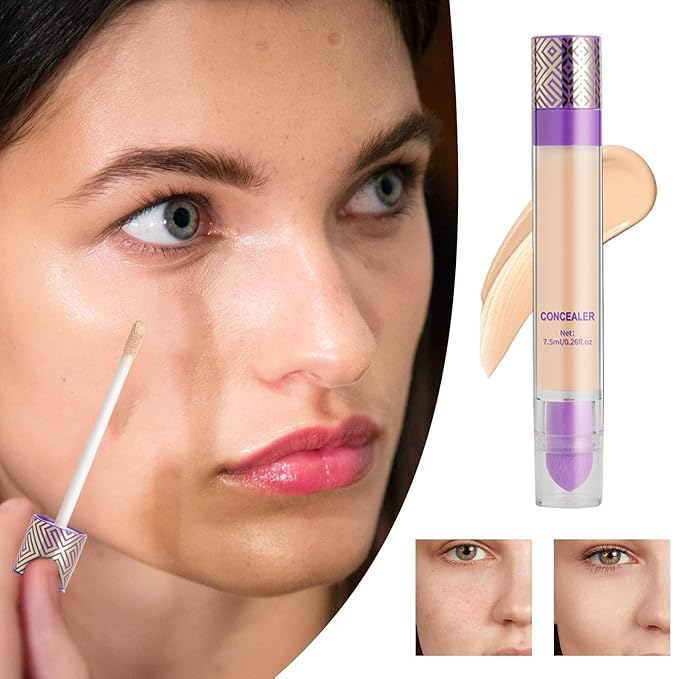 Concealer Makeup - Concealer Stick, Full Coverage with Creamy Finish Concealer Stick | Moisturizing Concealer Stick, Brighter Buildable Color Complexion Makeup Corrector for Men Women Adults
