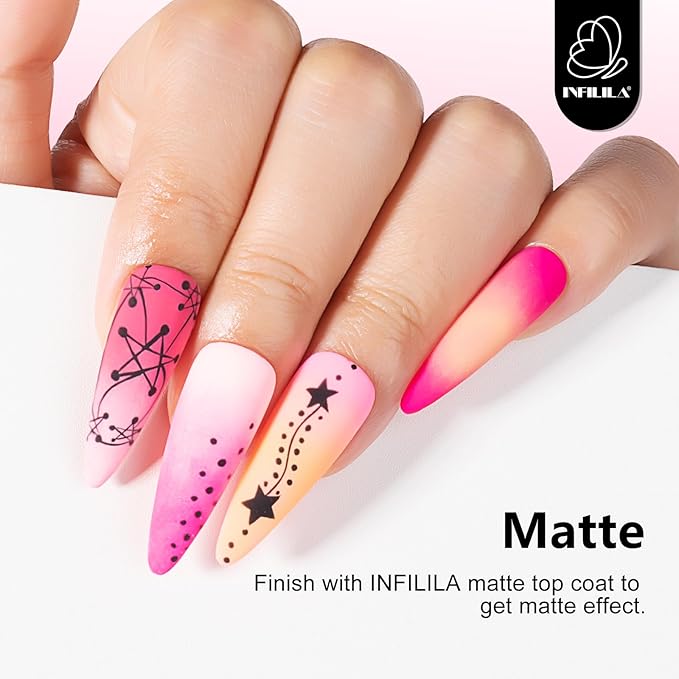 NXJ INFILILA Bright Pink Gel Nail Polish, 15ml 0.51oz Pastel Pink Gel Nail Polish One-Stroke Coloring, Hema Free Long Lasting High Gloss Soak Off Manicure Salon DIY for Girls SX0072